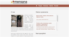 Desktop Screenshot of mensana.pl