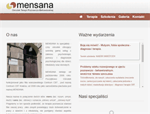 Tablet Screenshot of mensana.pl